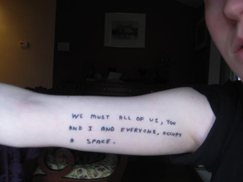 space tattoo. Tattoo of Shrigley#39;s ::A
